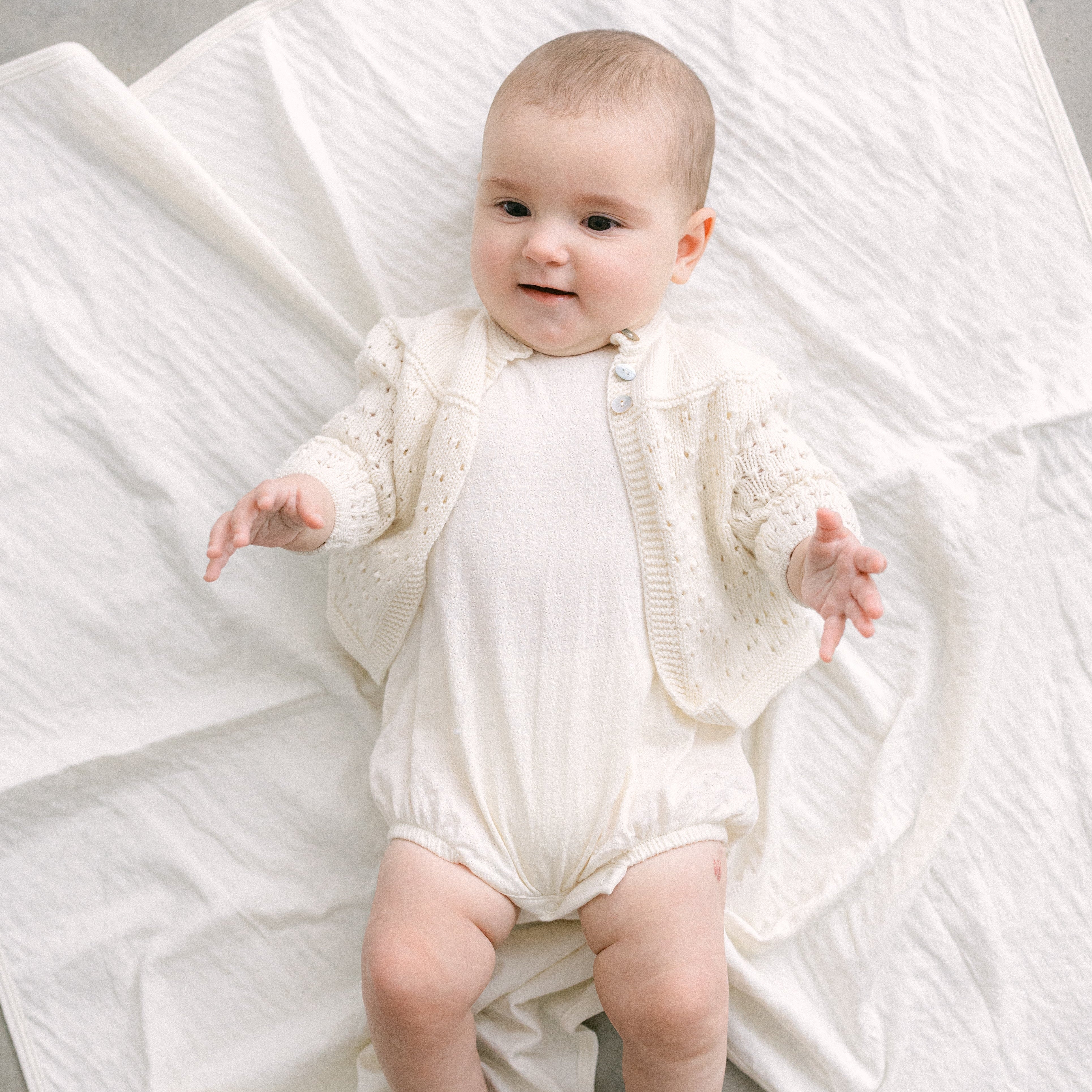 Pointelle Sleeveless Bubble Romper