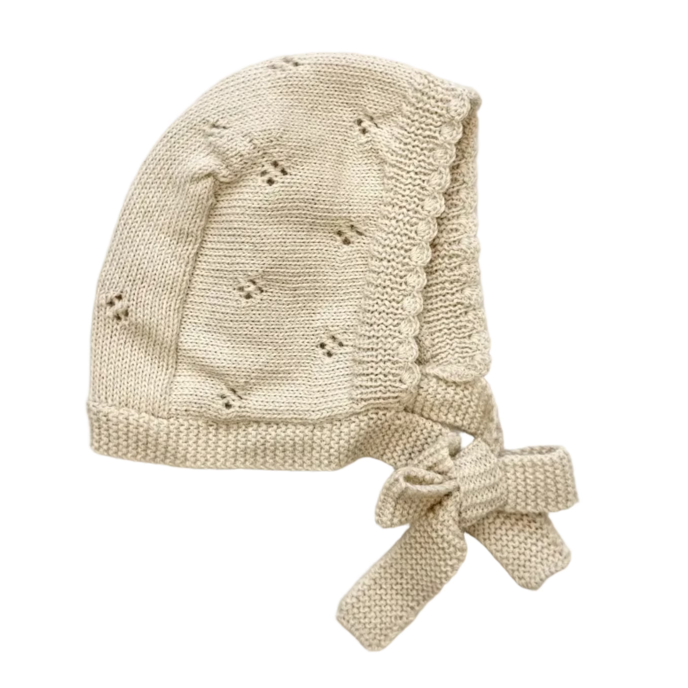 Baby Alpaca Lace Stitch Bonnet