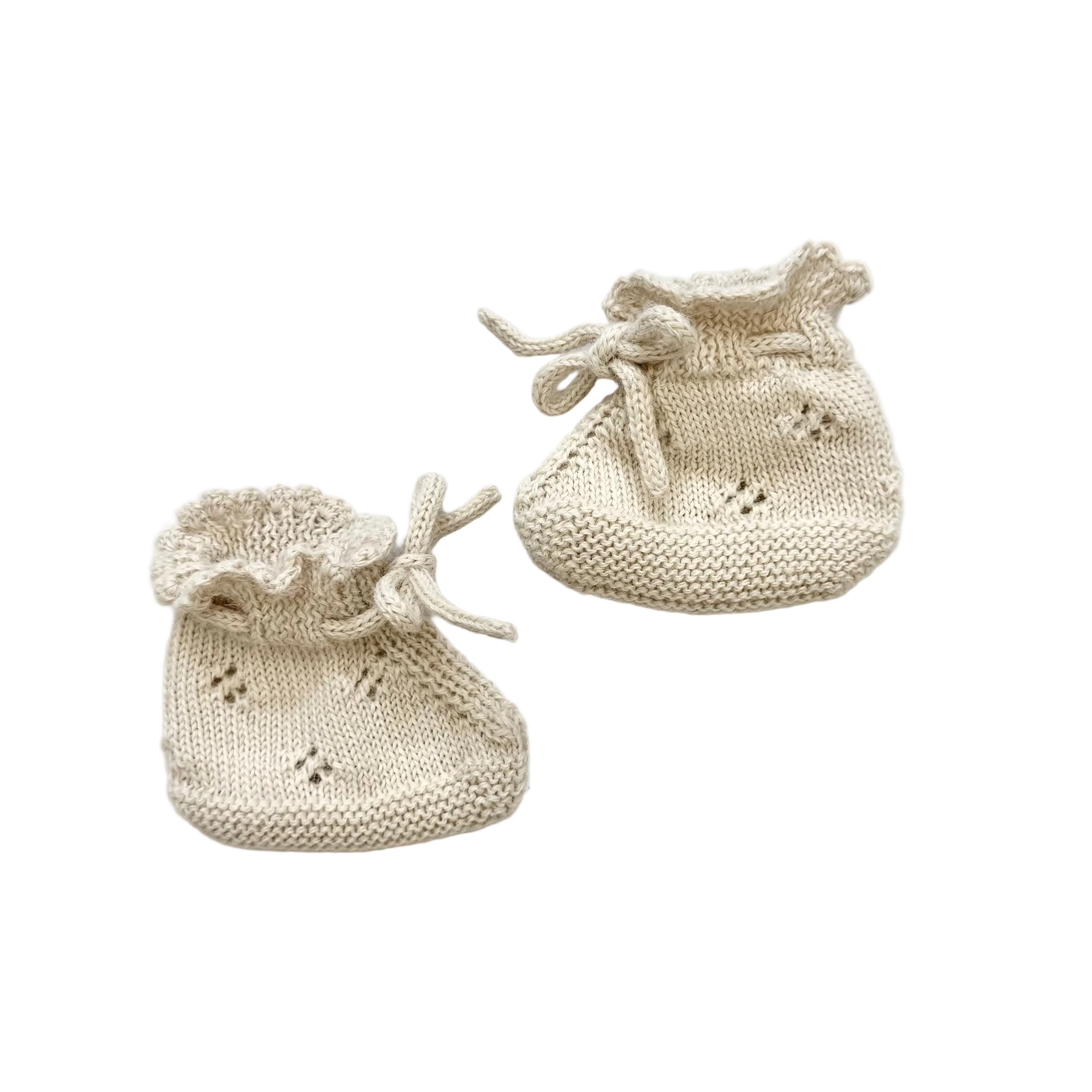 Baby Alpaca Lace Stitch Booties