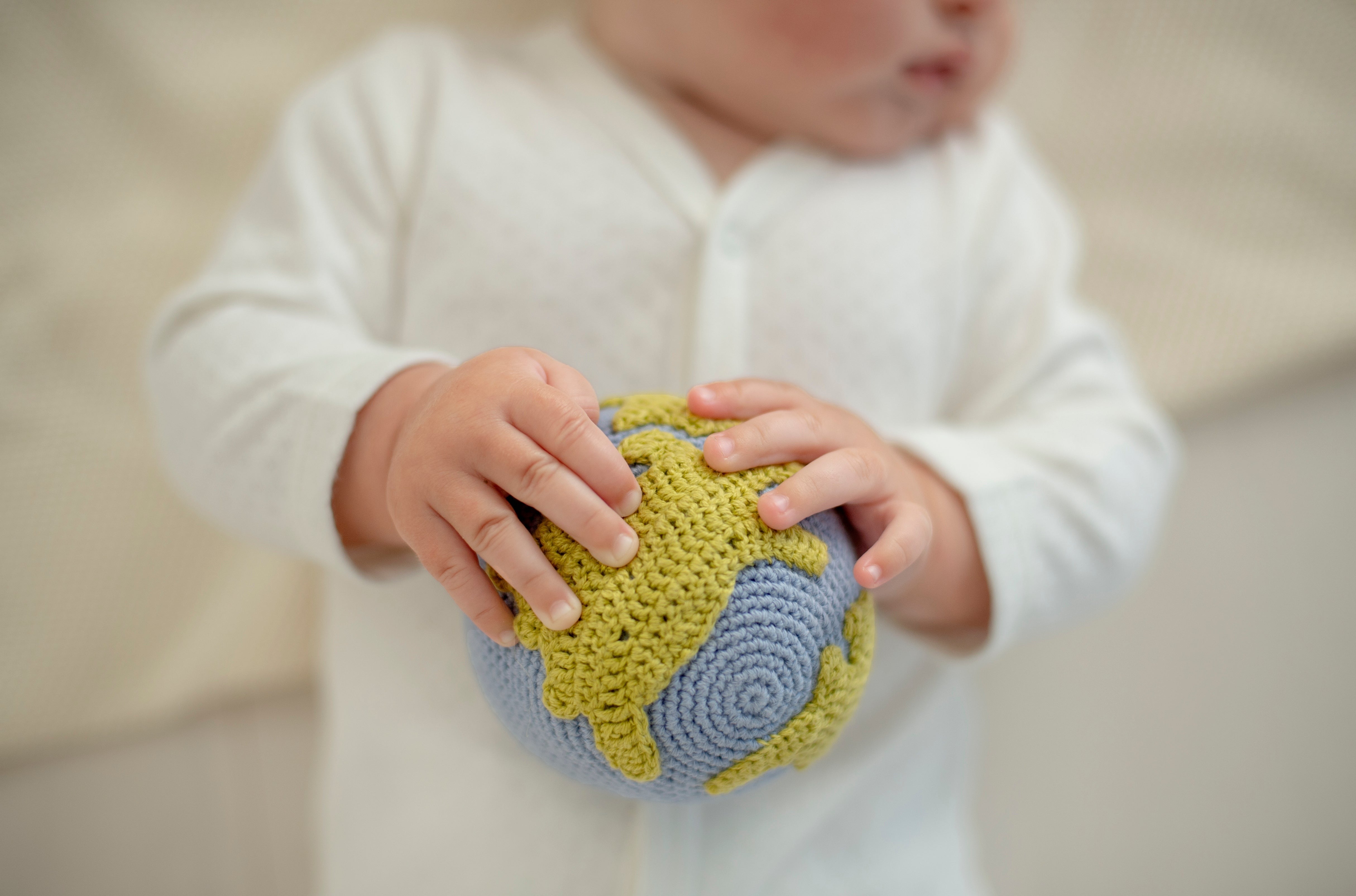Small Crochet Globe Rattle