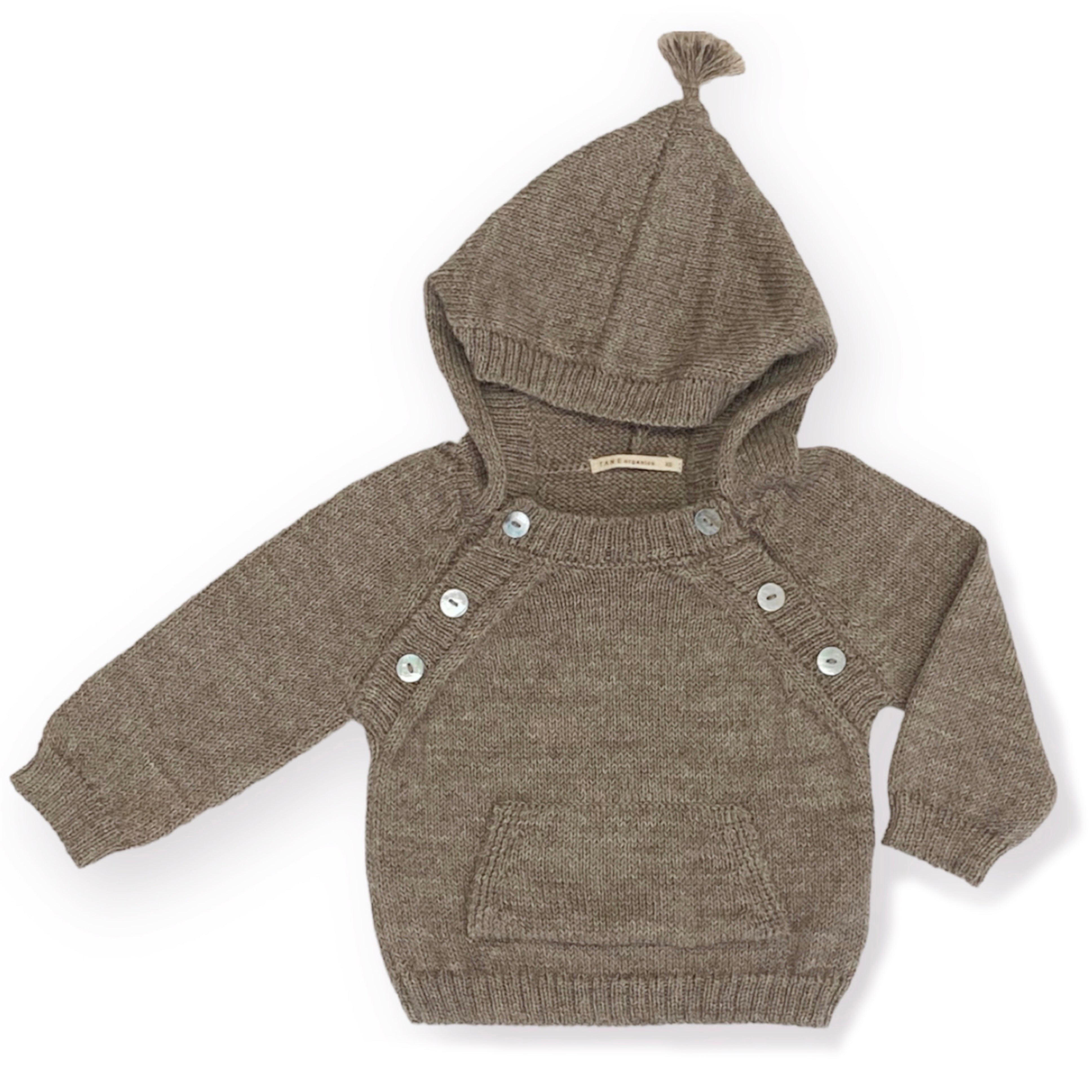 Hoodie with Pocket in Baby Alpaca