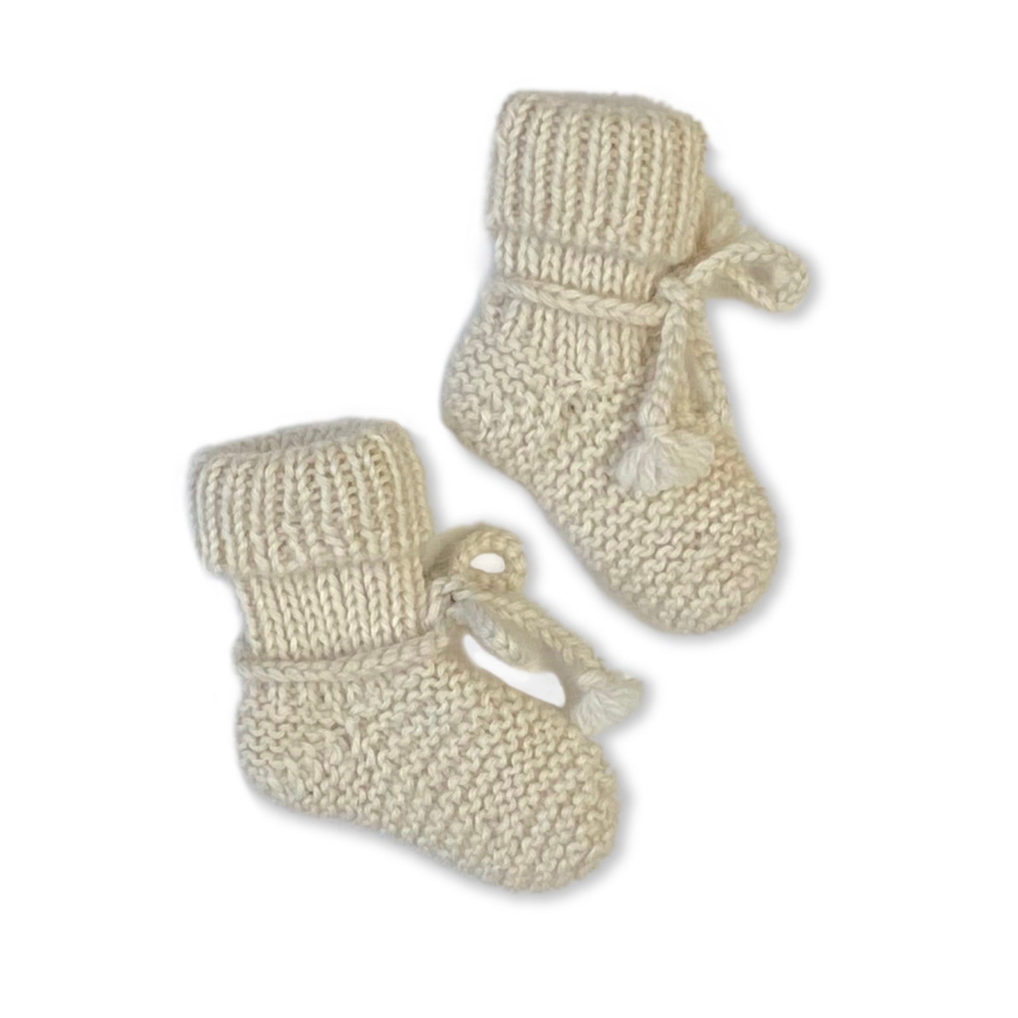 Link Stitch Booties in Baby Alpaca