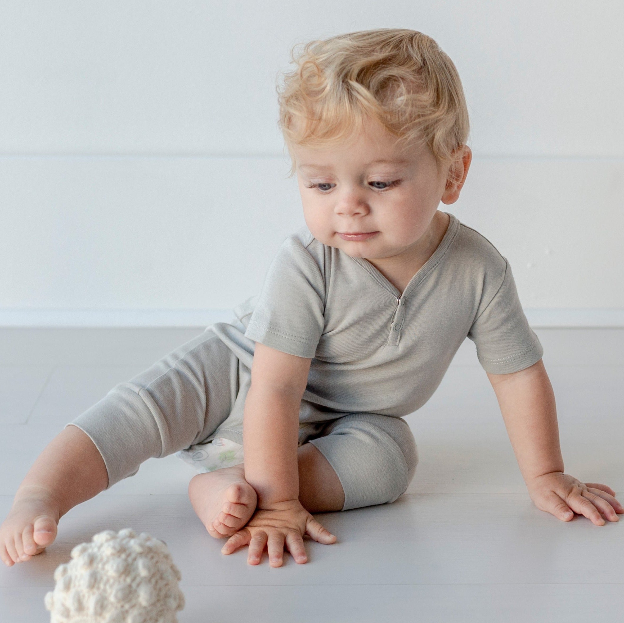 Short Sleeved V-neck Coverall