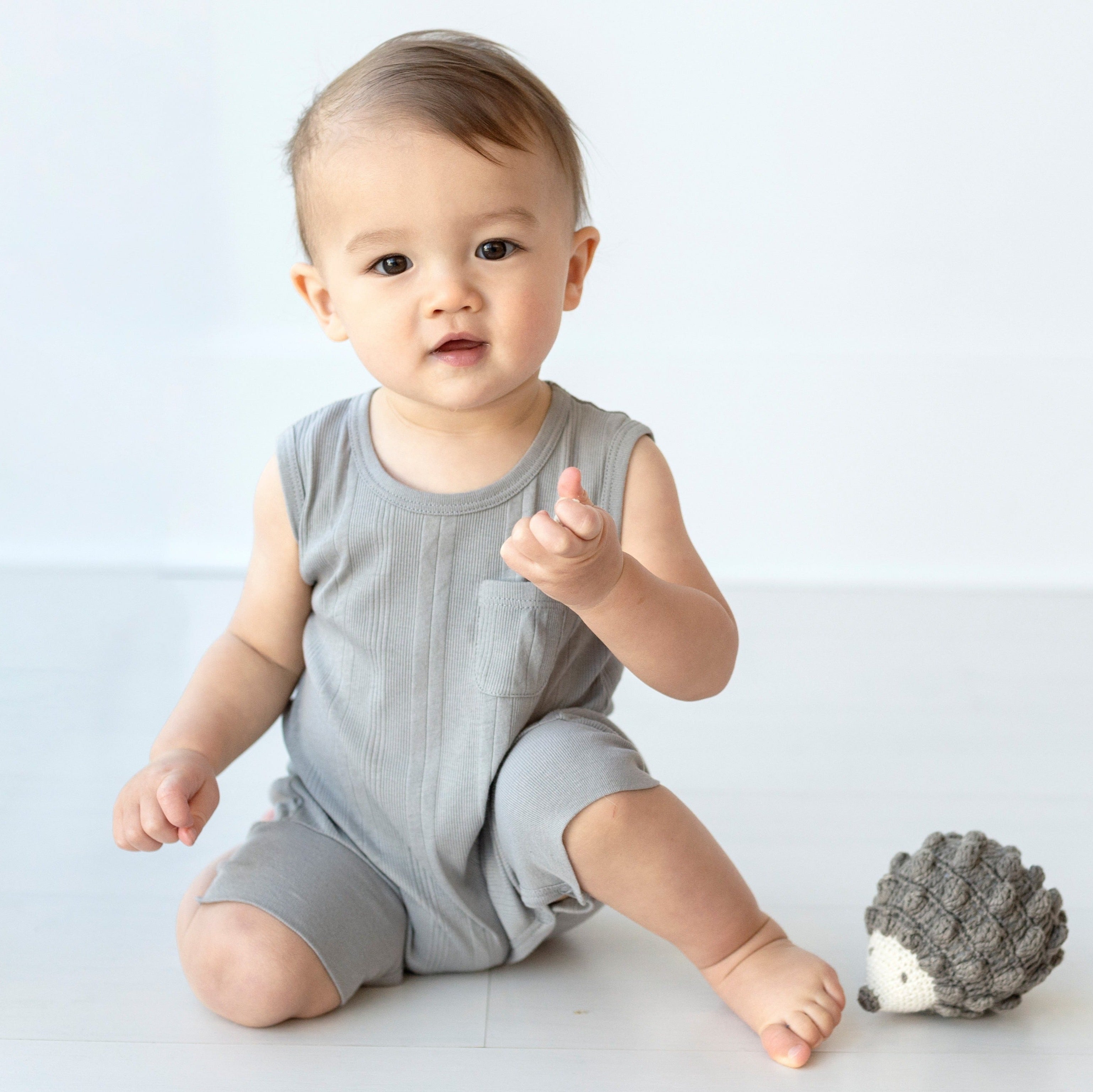 Variegated Ribbed Sleeveless Ribbed Coverall