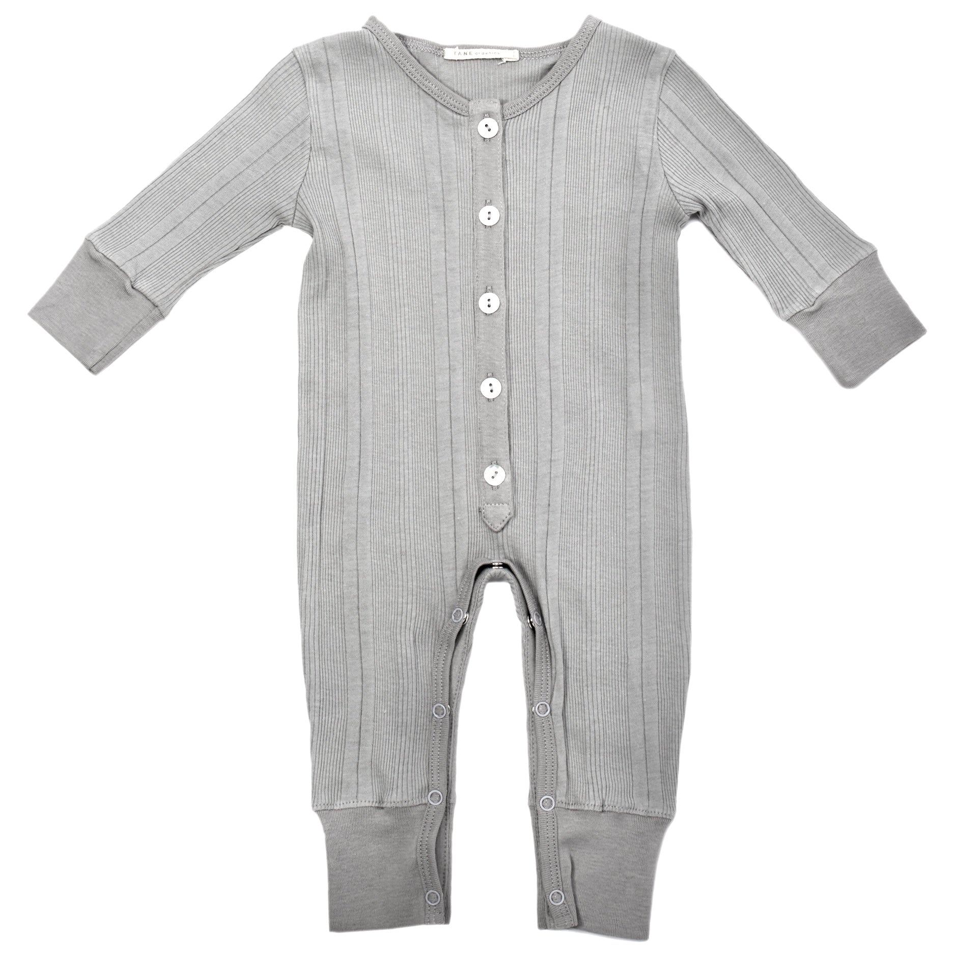 Variegated Ribbed Long Placket Coverall