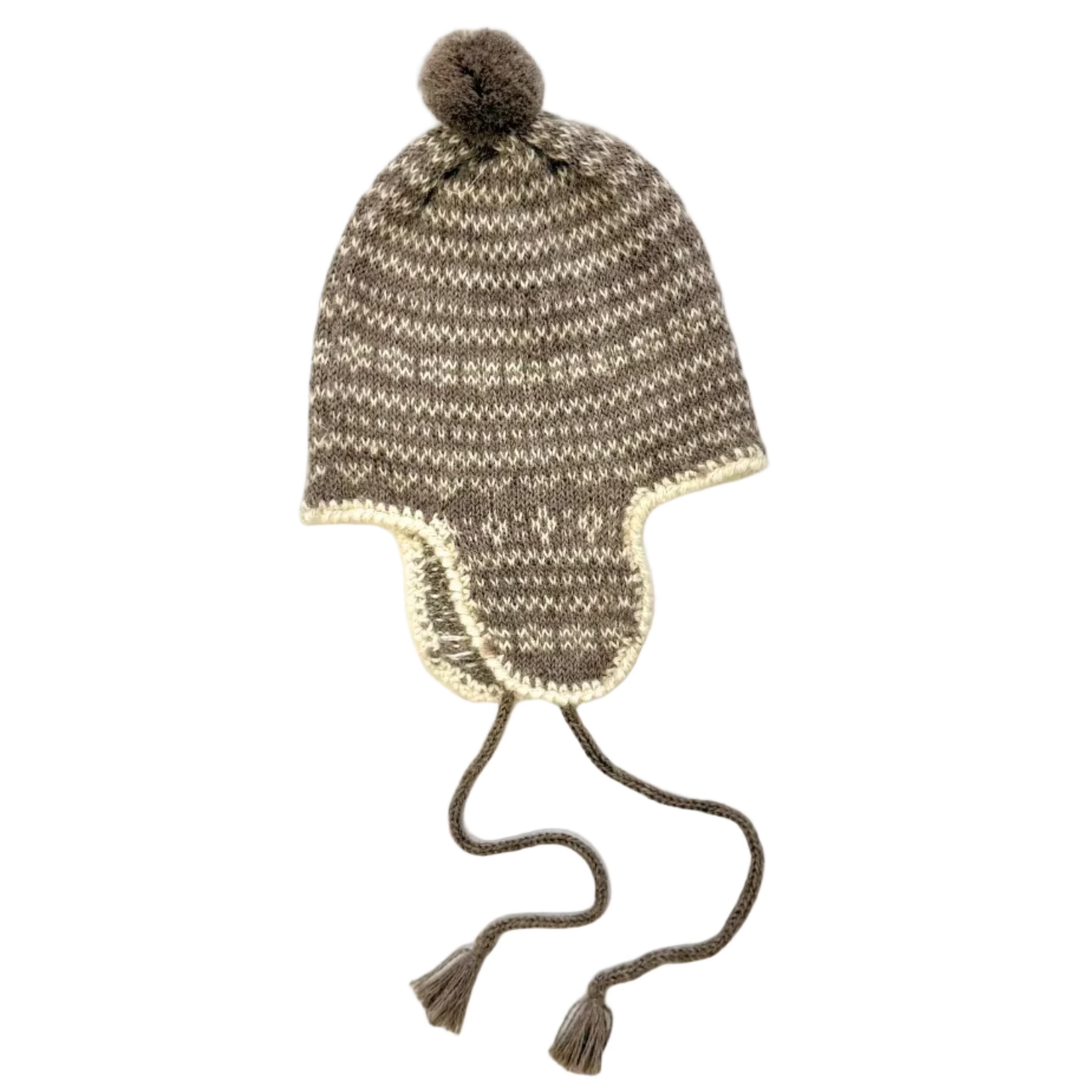 Baby Alpaca Fair Isle Hat with Pom
