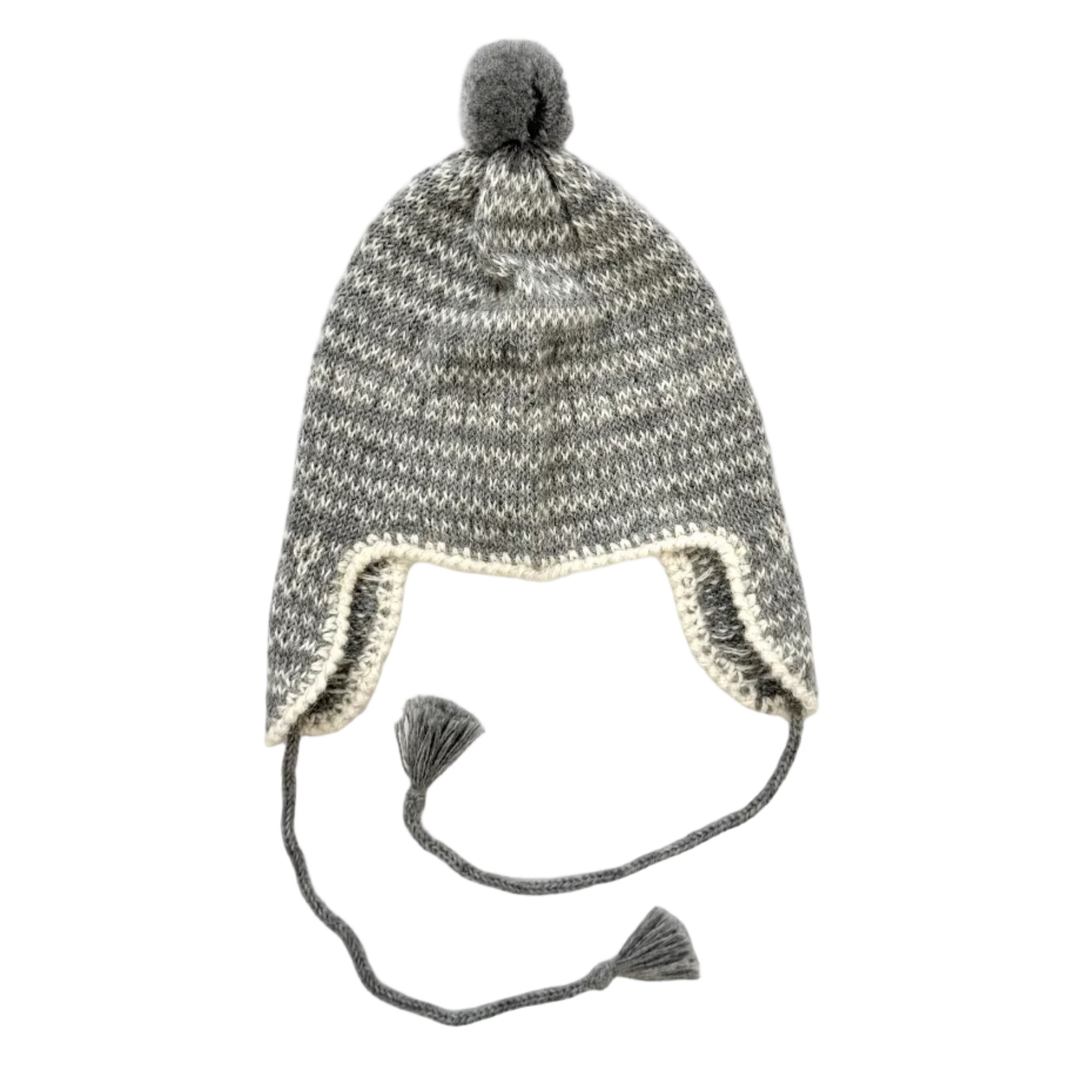Baby Alpaca Fair Isle Hat with Pom