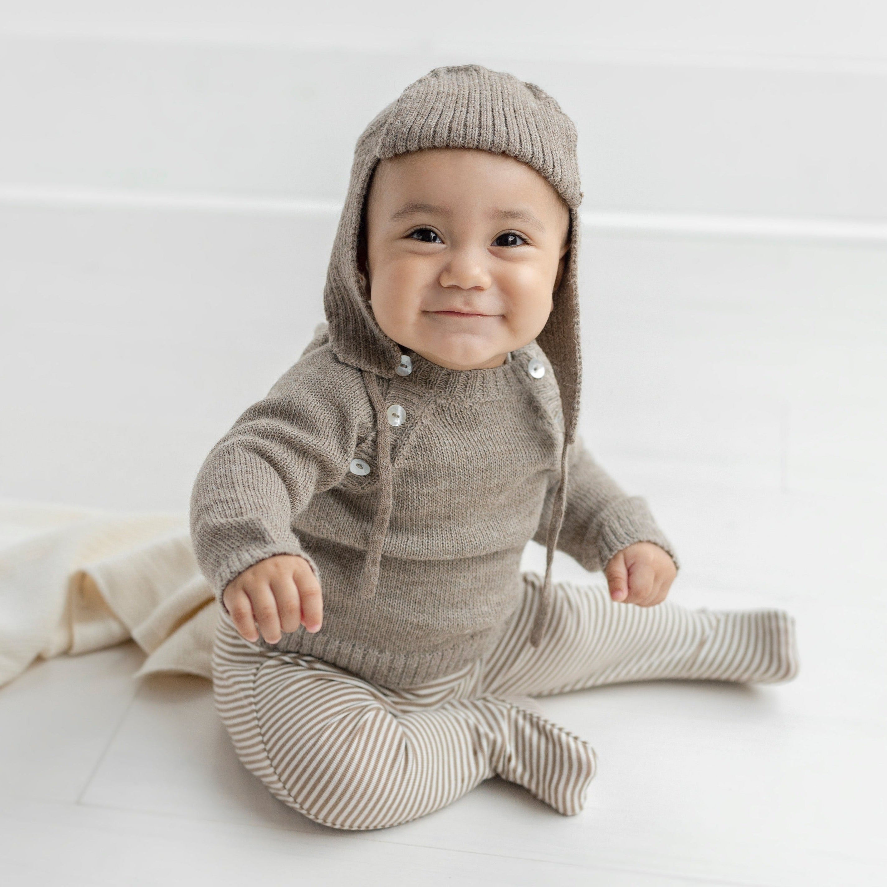 Hoodie with Pocket in Baby Alpaca