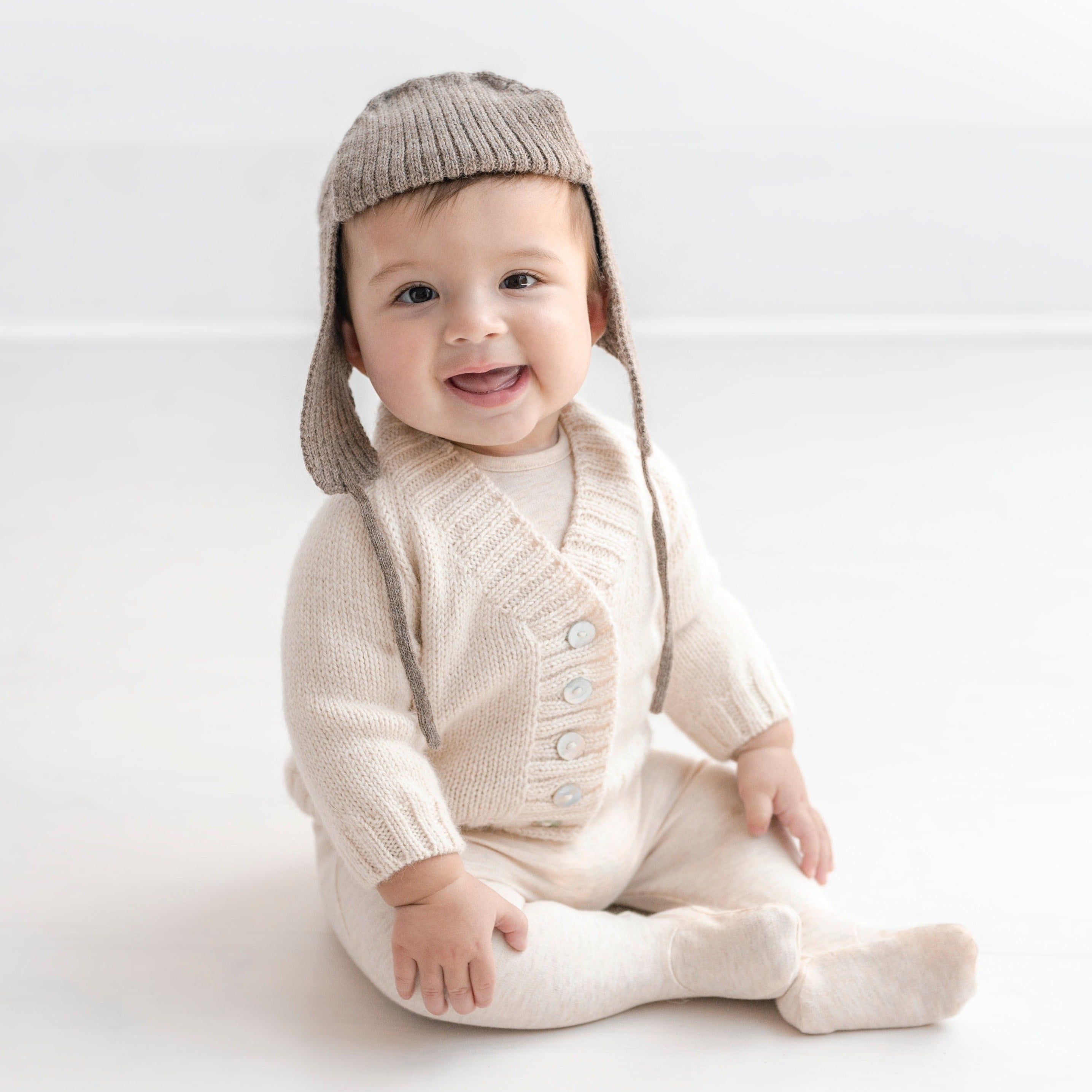 High V-Neck Cardigan in Baby Alpaca
