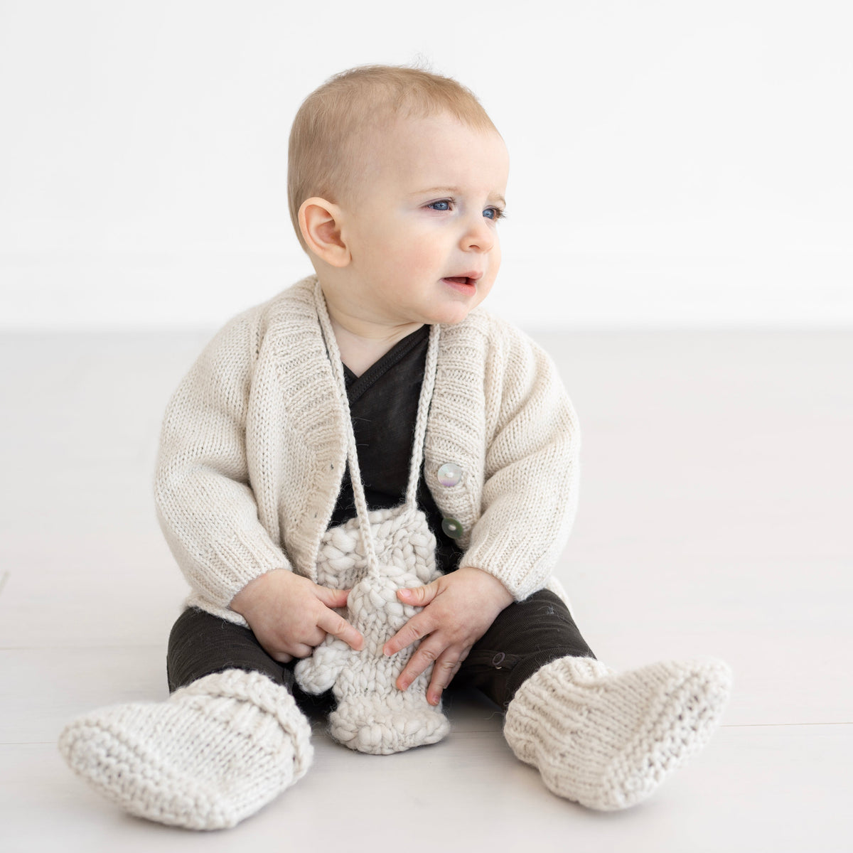 Baby Alpaca Flamé Fingerless Mittens