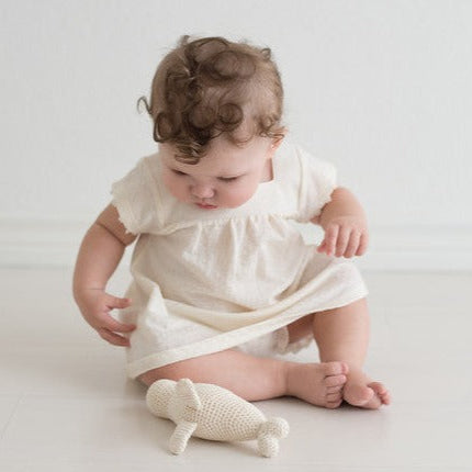 Pointelle Square Neck Dress