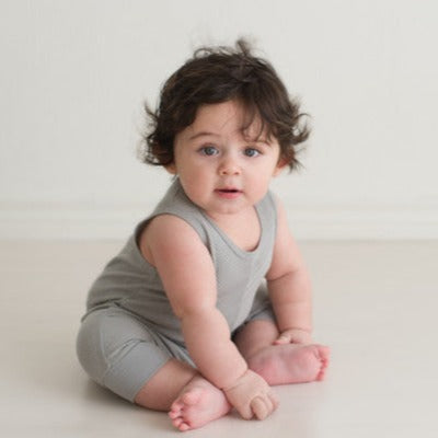 Variegated Ribbed Sleeveless Chevron Ribbed Coverall