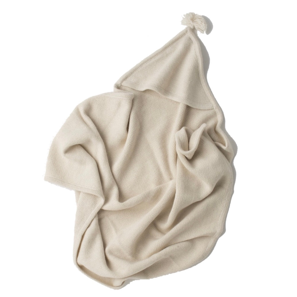 Blanket with Hood in Baby Alpaca