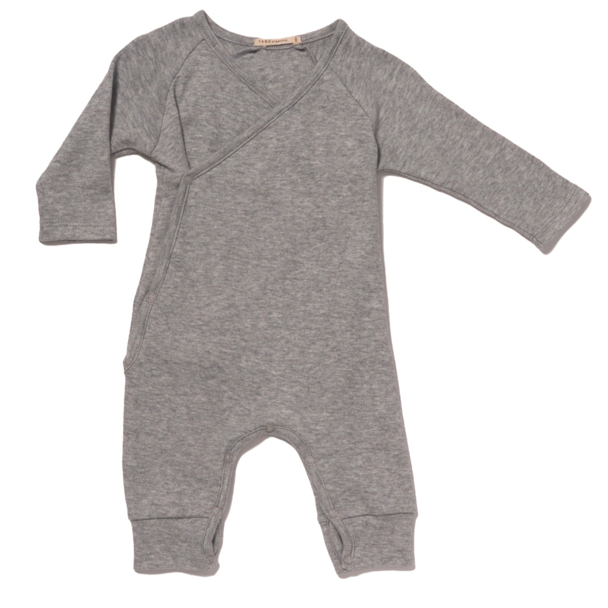 Long Sleeved Kimono Playsuit in Brushed Heathered Knit