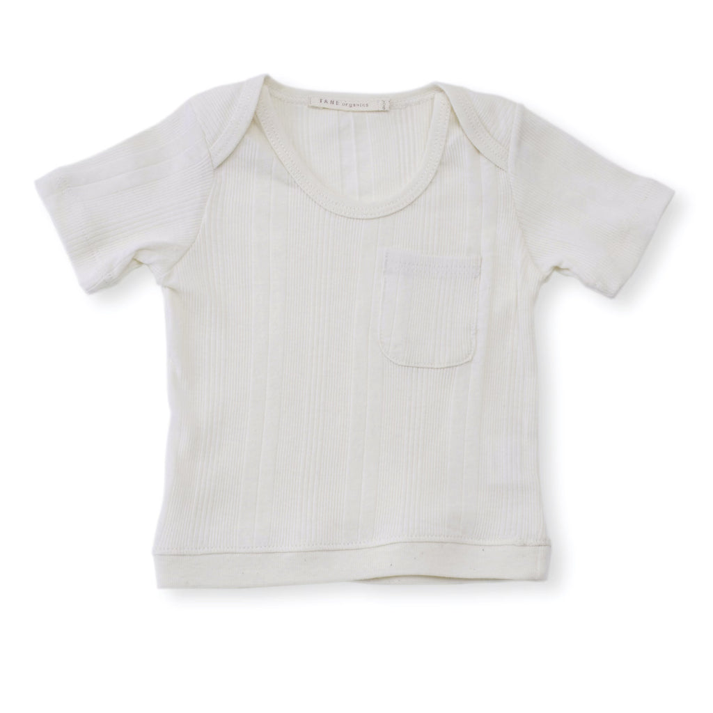 【PORTERNA】Butner Ribbed T-shirt Variegated Ribbed One Pocket Ribbed T-shirt